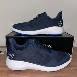 Footjoy FJ Flex (56140) Men's Spikeless Golf Shoes Navy/White Size 9 New
